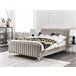 Beliani Cama Terciopelo LUNAN 146x215 Gris