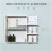 Armario de Baño con Espejo Melamina de Madera y Vidrio kleankin 60 Blanco
