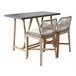 Beliani Conjunto bistro TALAMONE Gris/ Madera