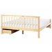 Beliani Cama con cajones Madera de pino OLENDON 169x206 Blanco