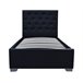 Cama simple con cofre 207x98 Negro