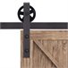 Herraje para Puerta Corredera Acero al Carbono HOMCOM 183 Marron