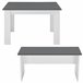 Conjunto de mesa de comedor + 2 bancos Hokksund aglomerado 110x70 Blanco