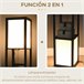 Lámpara de Pie HOMCOM B31-331V90BK Negro