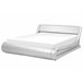 Beliani Cama con somier Piel sintética AVIGNON 205x221 Gris