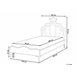 Beliani Cama Terciopelo RUBIAN 103x209 Blanco