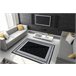 Alfombra GLOSS moderno 2813 87 elegante marco griego 280x370 Negro