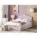 Beliani Cama con almacenaje Terciopelo VINCENNES 147x214 Blanco/ Beige