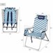 Aktive Silla de playa XL plegable de aluminio 5 posiciones con asa Azul