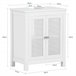 Armario Lavabo con Pie 2 Niveles y 2 Puertas BZR35-W SoBuy Blanco