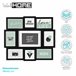 WELL HOME - Marco decorativo para pared - 9 fotos Negro