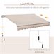 Toldo Manual Retráctil Poliéster 295x200 Crudo