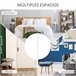 Perchero de Pie Metal, Madera Maciza HOMCOM Blanco