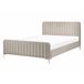 Beliani Cama Terciopelo LUNAN 146x215 Gris