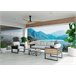 Set de jardín MÓNACO con mesa redonda y 3 sillones Gris