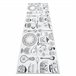 Alfombra lavable ANDRE 1318 Cerámica para la cocina Blanco