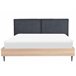 Beliani Cama con somier Poliéster IZERNORE 207x215 Gris Oscuro