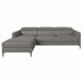 ANGEL CERDA Sofá chaise longue en piel con relax ANGEL CERDA Sofá chaise longue en piel con relax Gris Oscuro