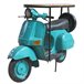 Barra botellero moto vespa de metal y madera Azul