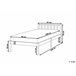 Beliani Cama con somier Madera de pino FLORAC Blanco