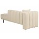 Beliani Chaise longue izquierdo Terciopelo LANNILS Crema