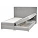 Beliani Cama continental Poliéster MINISTER 168x209 Gris Claro