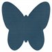 Alfombra de lavado moderna SHAPE 3150 Mariposa shaggy 80x80 Azul