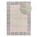 Alfombra geométrica con relieve FLORA - ATTICGO 80x150 Blanco/ Plateado