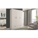 Armario OSLO puertas batientes y 2 cajones144x200cm blanco Blanco