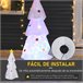Árbol de Navidad Inflable Poliéster HOMCOM Blanco