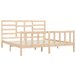 Estructura de cama de madera maciza 200x200 Blanco