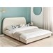 Beliani Cama con somier Poliéster ROISEL 181x226 Crema