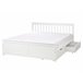 Beliani Cama con cajones Madera de pino OLENDON 169x206 Blanco
