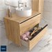 Mueble de baño Nabua con tirador de pestaña | Lavabo sobre encimera 60 Roble