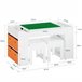 Juego de Mesa Infantil y 2 Sillas Mesa con 8 Cestas SoBuy KMB75-W Blanco