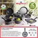 Bateria de cocina 8 piezas con juego de sartenes Multicolor