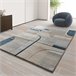 Alfombra abstracta con trazos geométricos MEDEL - ATTICGO 160x230 Azul