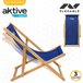 Tumbona plegable de madera Aktive Azul