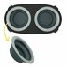 Well home comedero doble plegable para mascotas, silicona, antideslizante Gris