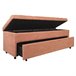 Banco puf baúl en terciopelo 140x50 Naranja