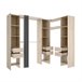 Armario vestidor Suit reversible  cajones +  barras +  columnas 164 Natural