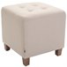 Set de 2 Taburetes Puff Pharao en tela Crema