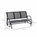 Banco de Jardín Metal, Malla Outsunny Negro