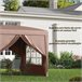 Carpa Plegable Acero, Tela Oxford Outsunny Marron