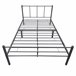 Cama doble Laos con somier y colchón metal Gris