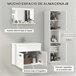 Muebles de Baño Melamina de Madera kleankin, hogar - baño Blanco
