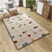 Alfombra shaggy geométrica BREMEN - ATTICGO 160x230 Blanco