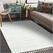 Alfombra SEVILLA AC53B rayas Franjas Bereber marroquí Shaggy 160x220 Crema