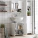 Armario con Espejo MDF, Vidrio kleankin, hogar - baño 54 Blanco