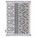 Alfombra MAROC P659 azteca Étnico Franjas Bereber marroquí 80x150 Gris